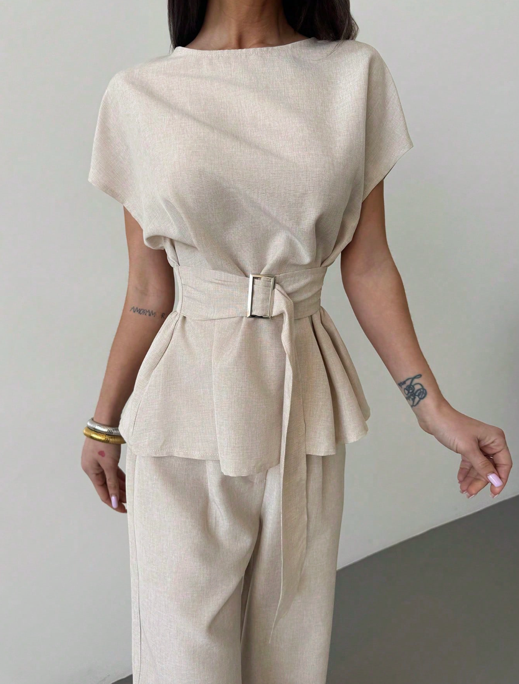 Apricot Linen Resort Set - Organic Texture. Artisanal Detail. Pure Serenity.